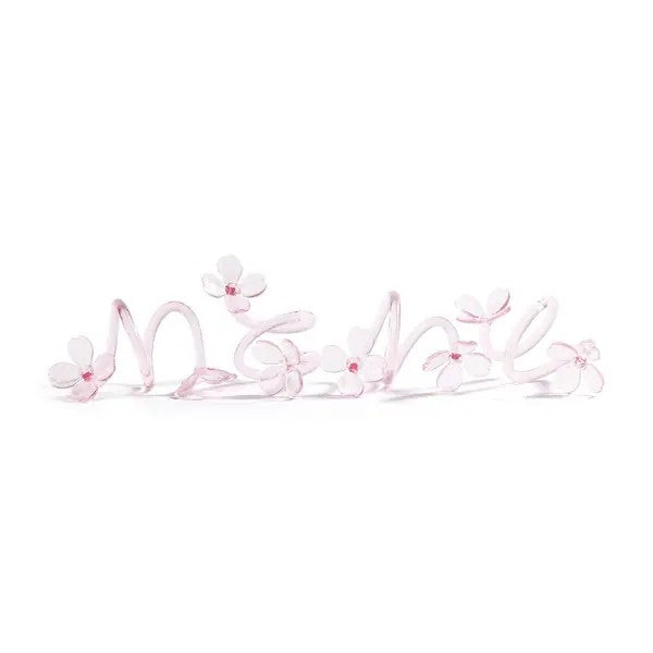 Botanica Glass Flower Napkin Rings - set of 4
