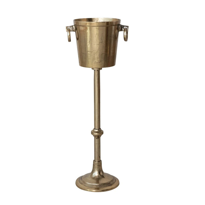 Creative Co-op Cast Aluminum Ice bucket/bottle cooler with ring