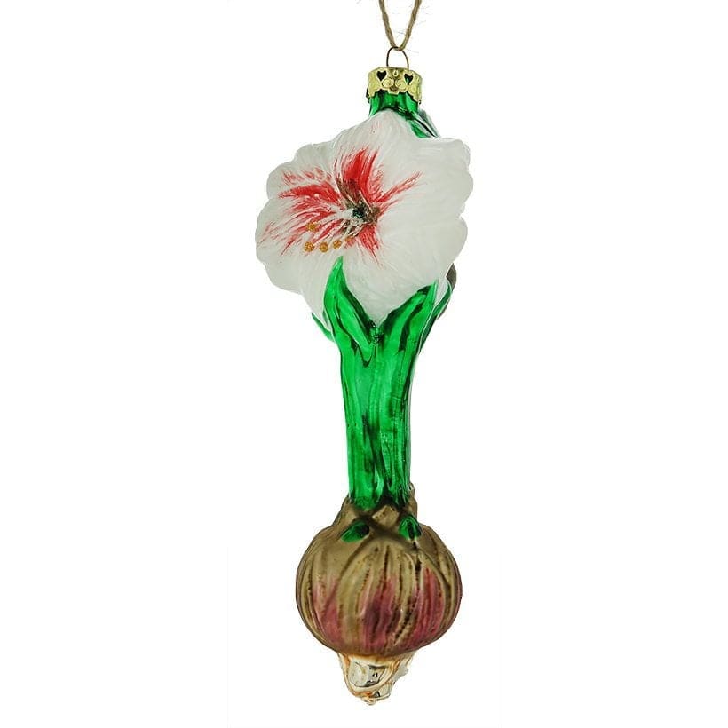 Cody Foster White Amaryllis Ornament