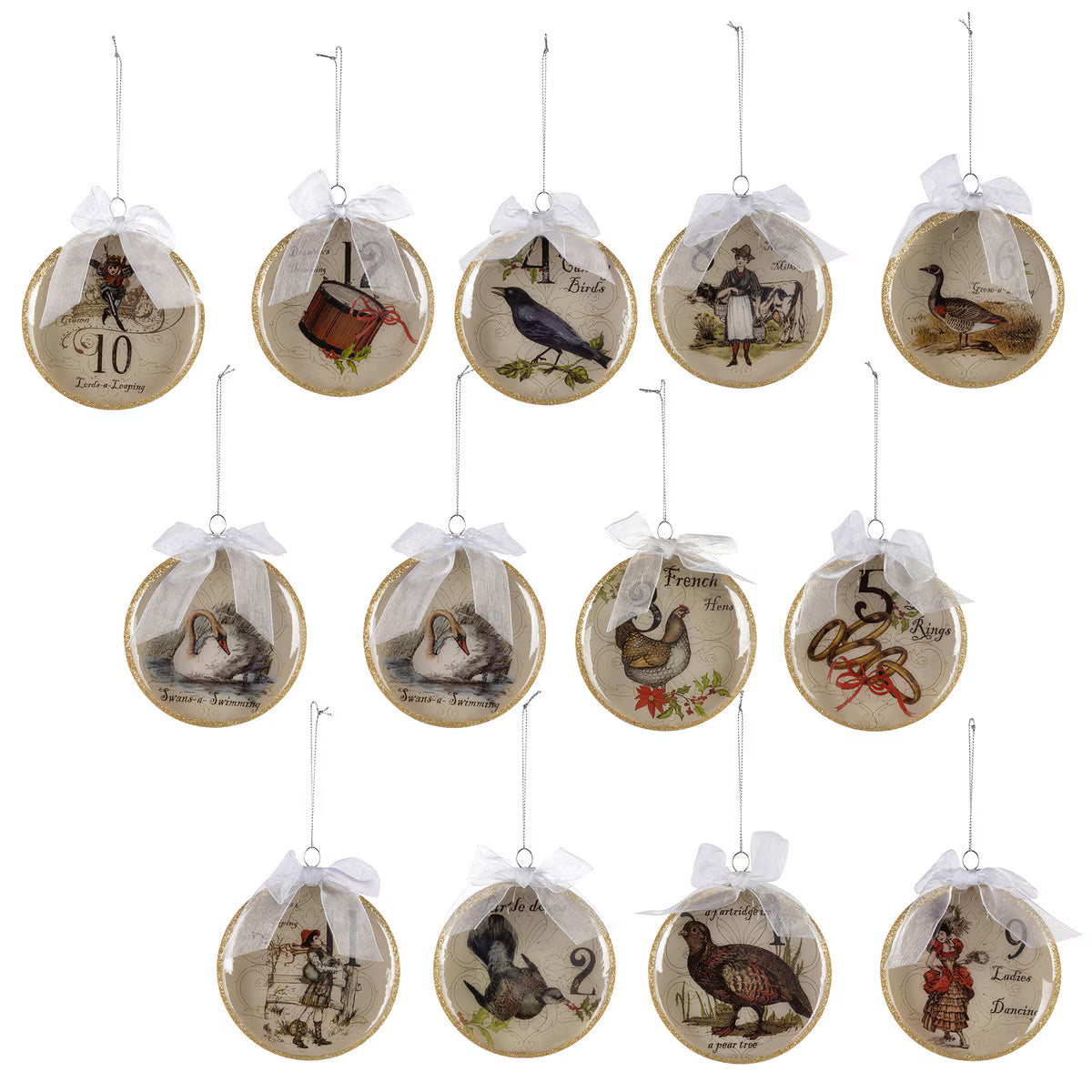Park Hill 12 days of Christmas Ornament Set