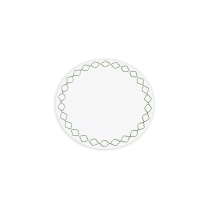 VIDA Round Embroidered Quatrefoil Placemats - Set of 4