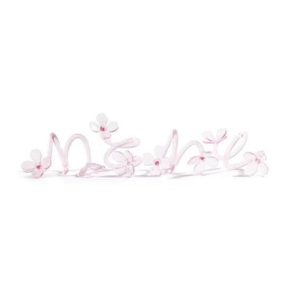 Botanica Glass Flower Napkin Rings - set of 4