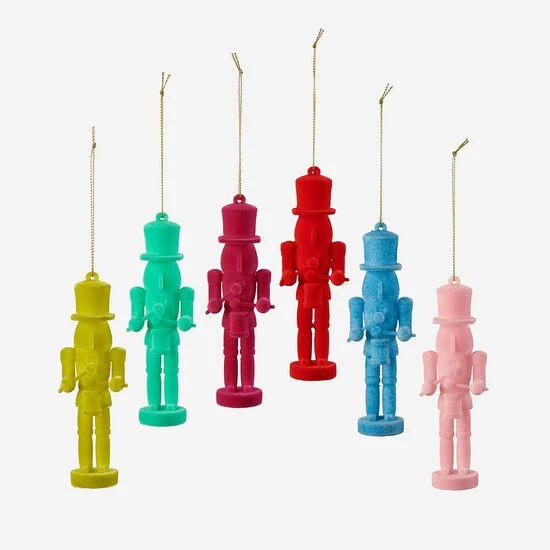 180 Degrees Flocked toy Soldier orn