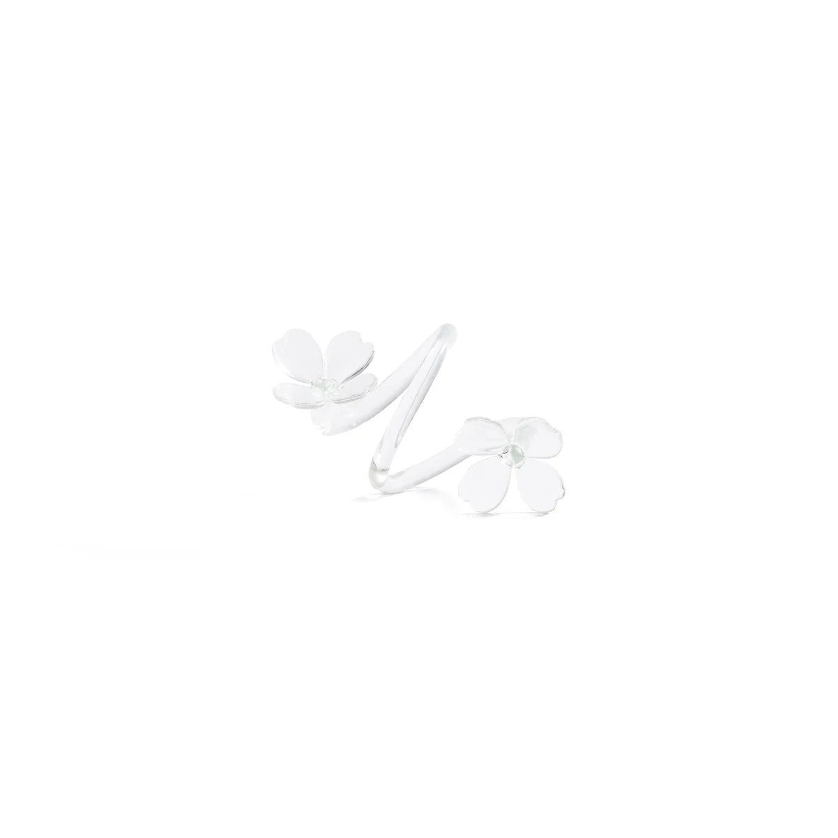 Botanica Glass Flower Napkin Rings - set of 4