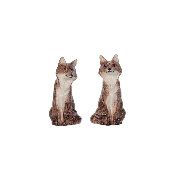 Juliska Clever Creatures Walnut Fox Salt and Pepper Set