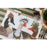 Geese Paper Placemats for Dining Table - Vicki Sawyer Disposable Thanksgiving Paper Square Placemats for Autumn Fall Holiday Season