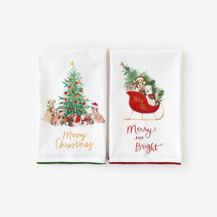 180 degrees Santa Paws Towel  Cotton 18x28