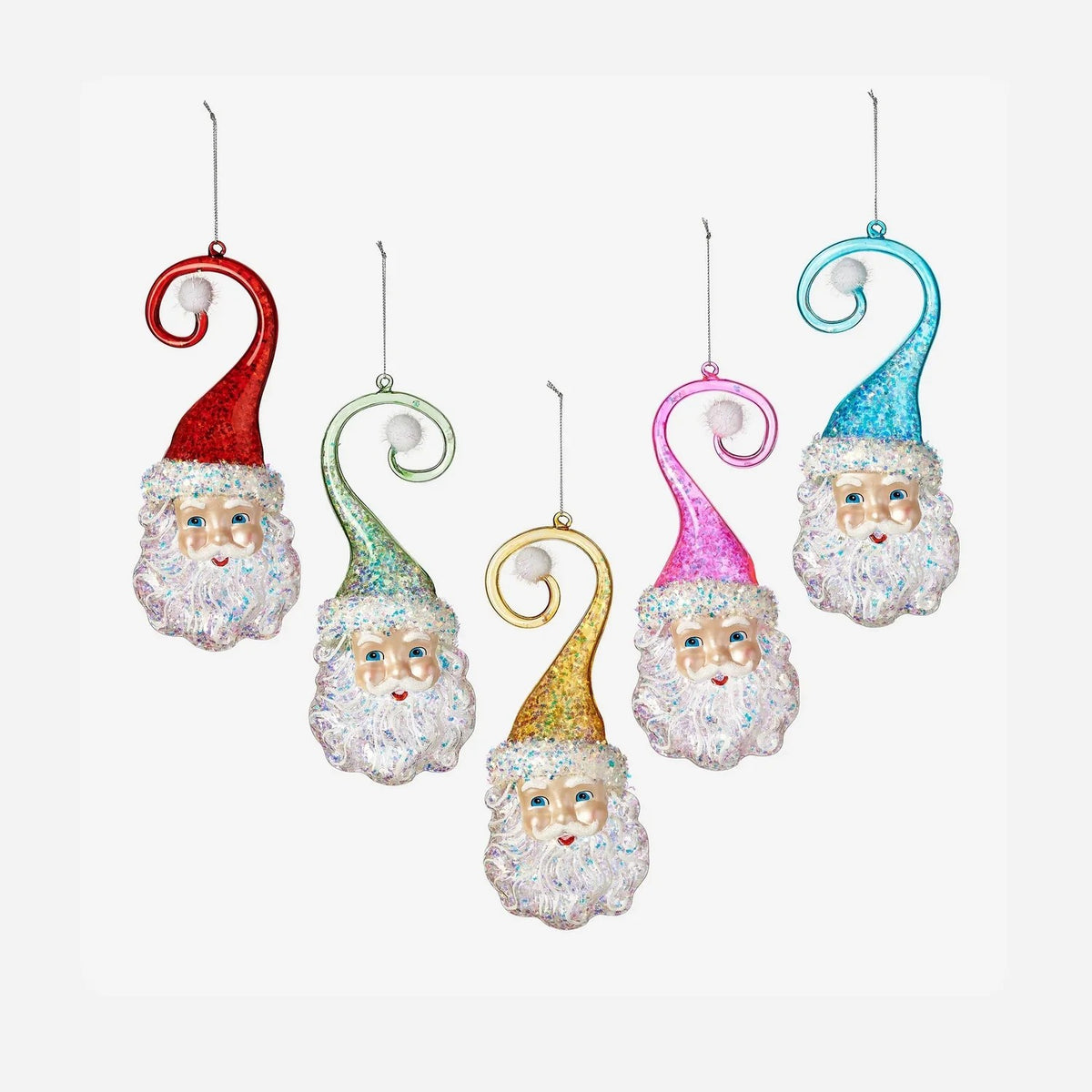 180 degrees Cheerful Santa multi colored swirl hat