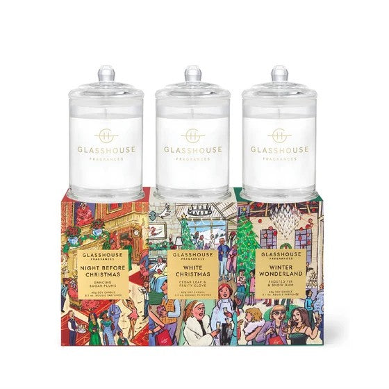 Glass House 3x2 1.2 oz Candle Trio Christmas-Night before