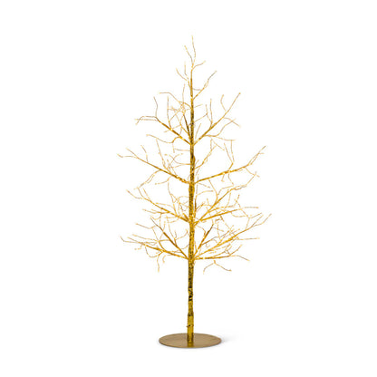 Park Hill Gold Wrapped Twinkling Lights Tree