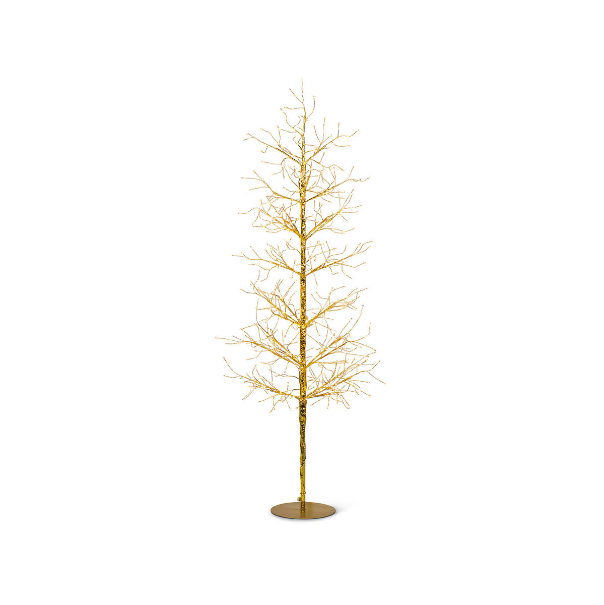 Park Hill Gold Wrapped Twinkling Lights Tree
