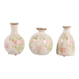 Sagebrook Set of 3 pink vases